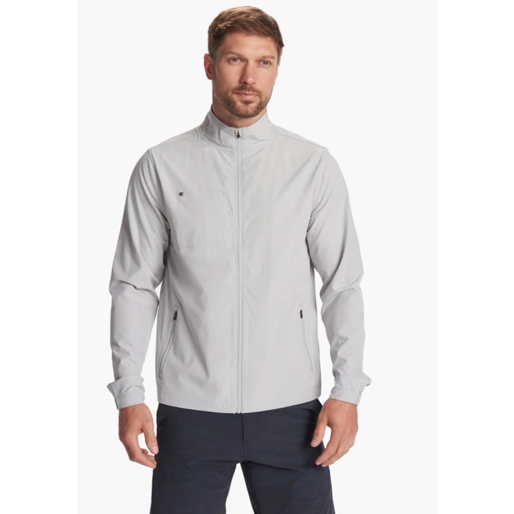 Vuori Venture Track Jacket Platinum Linen Texture Gray XL V536